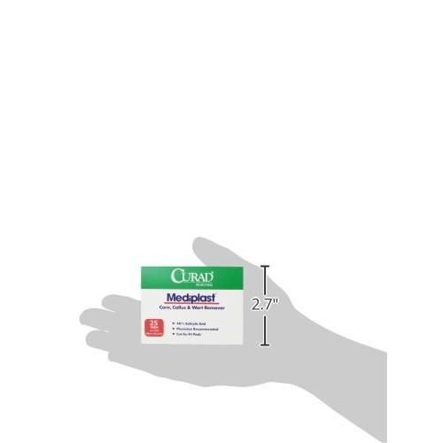 Curad Mediplast Corn, Callus, & Wart Remover, 40% Salicylic Acid Pads for top...