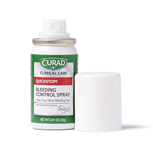 CURAD QuickStop Bleeding Control Spray, For Minor Cuts & Scrapes, .81oz (1 Co...