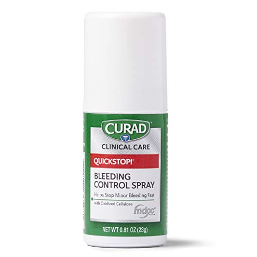 CURAD QuickStop Bleeding Control Spray, For Minor Cuts & Scrapes, .81oz (1 Co...