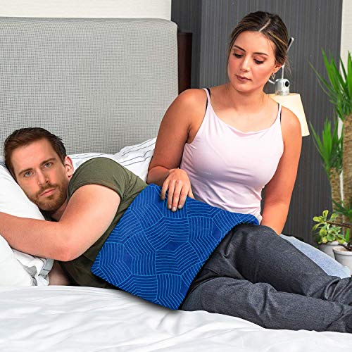 Cure Choice Large Electric Heating Pad for Back Pain Relief + Storage Pouch, ...