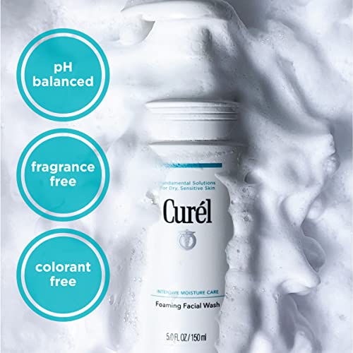 Curel Foaming Daily Face Wash for Sensitive Skin, Hydrating Facial Cleanser f...
