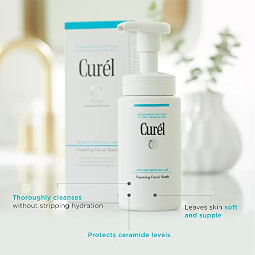 Curel Foaming Daily Face Wash for Sensitive Skin, Hydrating Facial Cleanser f...