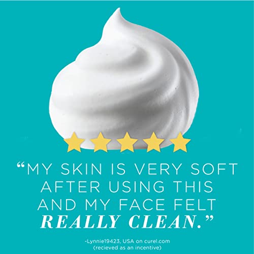 Curel Foaming Daily Face Wash for Sensitive Skin, Hydrating Facial Cleanser f...