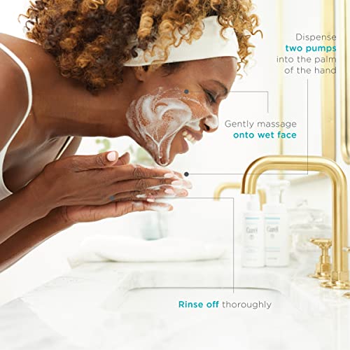 Curel Foaming Daily Face Wash for Sensitive Skin, Hydrating Facial Cleanser f...