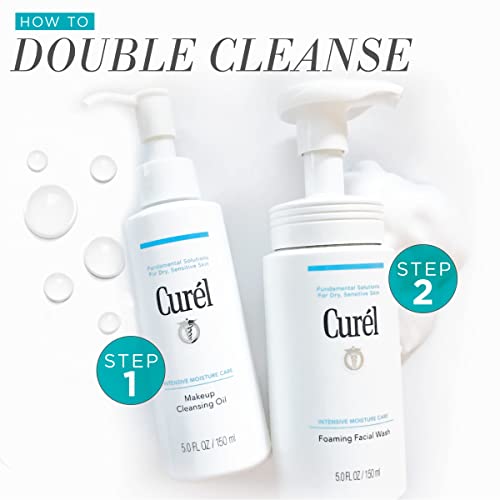 Curel Foaming Daily Face Wash for Sensitive Skin, Hydrating Facial Cleanser f...