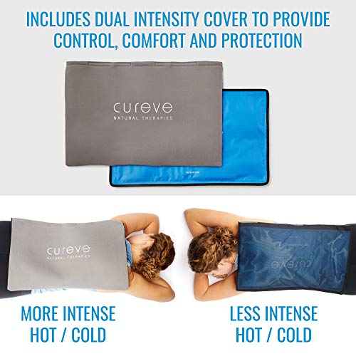 Extra Large Hot and Cold Therapy Gel Pack with Cover by Cureve (21" x 13") - ...