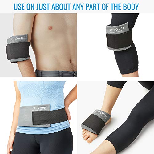 Hot and Cold Therapy Gel Pack Compress Two Pack Set with Wrap by Cureve - Reu...