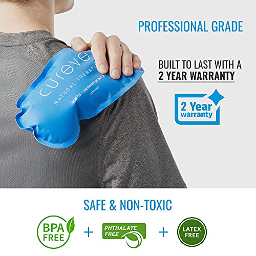 Hot and Cold Therapy Gel Pack Compress Two Pack Set with Wrap by Cureve - Reu...