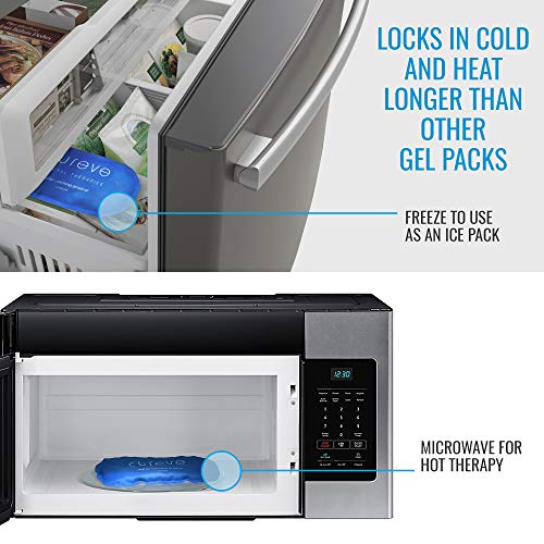 Hot and Cold Therapy Gel Pack Compress Two Pack Set with Wrap by Cureve - Reu...