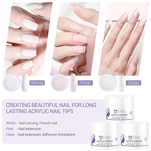 CURKEY 119 in 1 Acrylic Nail Kit Monomer Liquid Set - 36 Colors Glitter Acryl...