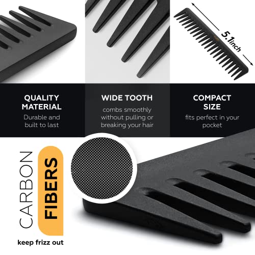 3pcs Detangling Comb and Brush Set for Curly Hair with Spray Bottle Continuou...