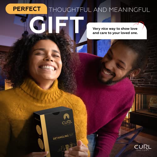 3pcs Detangling Comb and Brush Set for Curly Hair with Spray Bottle Continuou...