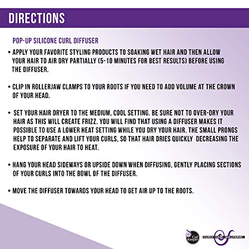 Curl Keeper Silicone Hair Dryer Diffuser for Curly Hair