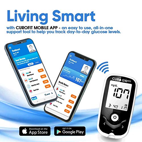CURO G10 Glucose Home Test Kit : NFC Enabled Connect with CUROfit App on iOS ...