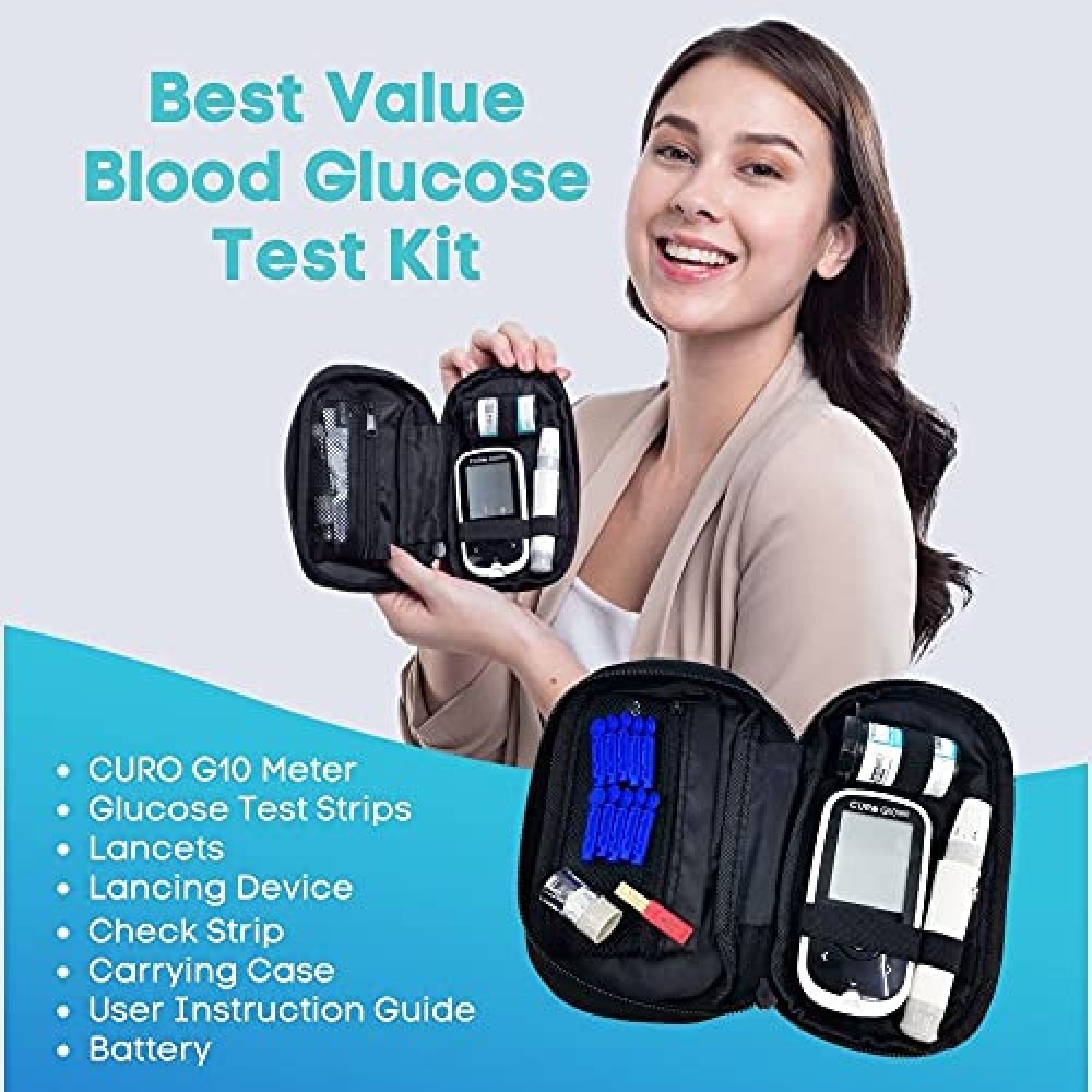 CURO G10 Glucose Home Test Kit : NFC Enabled Connect with CUROfit on ...