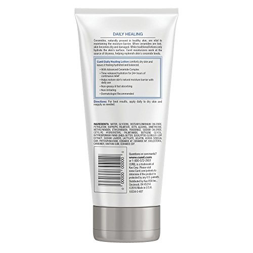 Curél Daily Healing Hand and Body Lotion, Moisturizer Nourishes Dry Skin with...