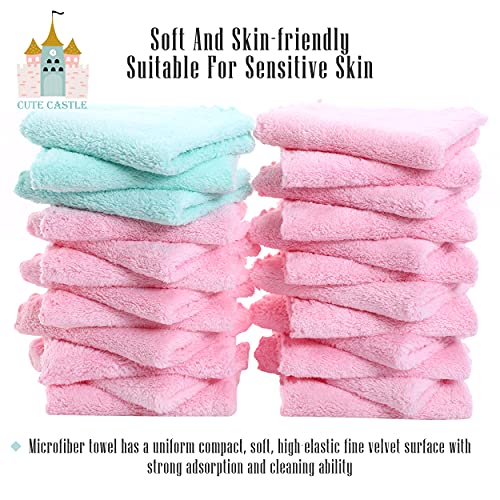 24 Count Premium Soft Makeup Remover Cloths - Microfiber Facial Cloths Fast D...