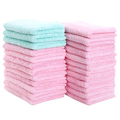 24 Count Premium Soft Makeup Remover Cloths - Microfiber Facial Cloths Fast D...