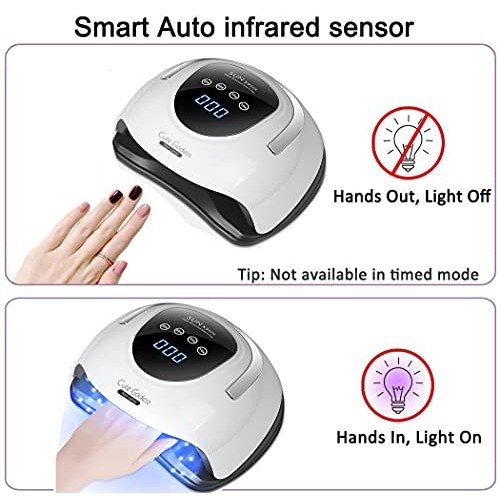 UV LED Nail Lamp for Gel Polish 220W Fast Gel Nail Polish Professional Dryer ...