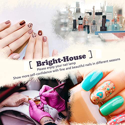 UV LED Nail Lamp for Gel Polish 220W Fast Gel Nail Polish Professional Dryer ...