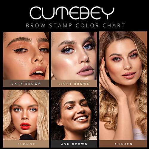 Eyebrow Stamp Stencil Kit, CUTEBEY Brow Stamp and Shaping Kit for Perfect Eye...