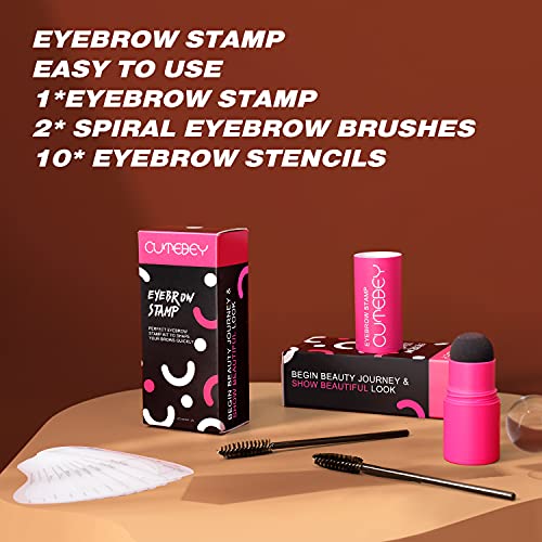 Eyebrow Stamp Stencil Kit, CUTEBEY Brow Stamp and Shaping Kit for Perfect Eye...