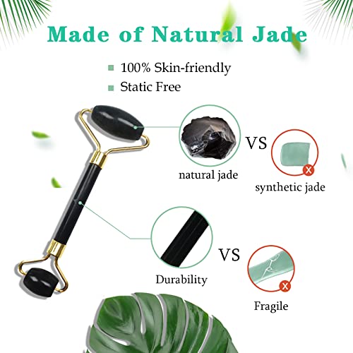 CUTELIILI Gua Sha Facial Tool,4pcs-Guasha Tool for Face Gua Sha Jade Stone, G...