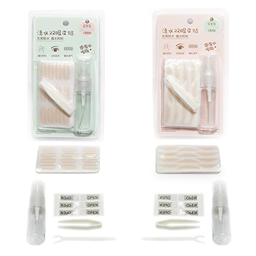 240 Pieces Waterproof Invisible Double Eyelid Stickers, Natural Fiber Sticky ...