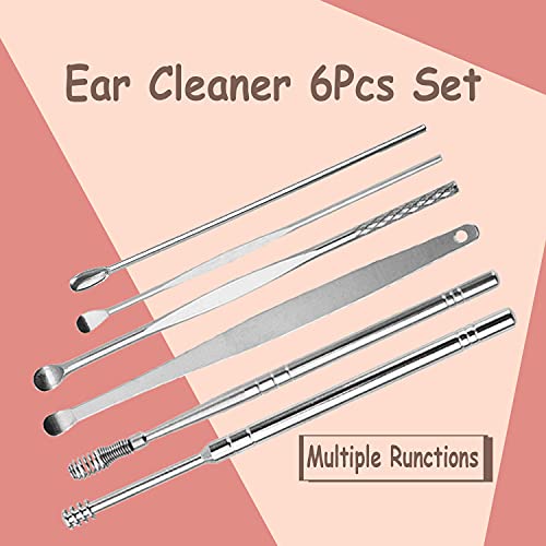 Cuticuter Spring Ear Wax Cleaner Tool Set - Portable Ear Wax Cleaning Kit, St...