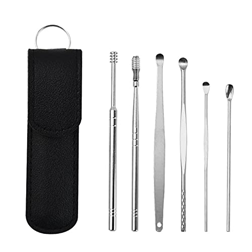 Cuticuter Spring Ear Wax Cleaner Tool Set - Portable Ear Wax Cleaning Kit, St...
