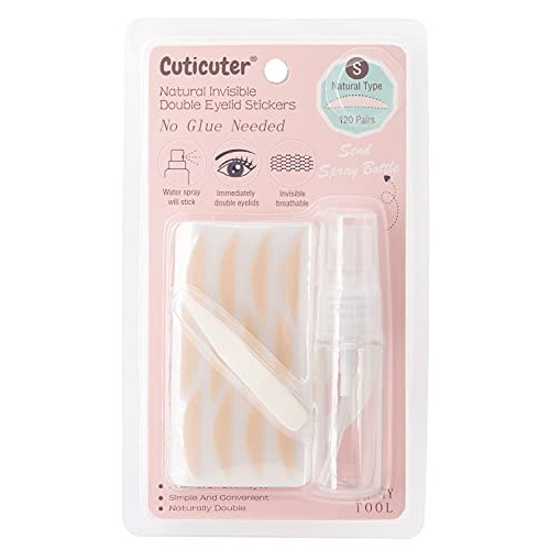 Waterproof Invisible Double Eyelid Stickers - 120 Pieces Natural Fiber Double...