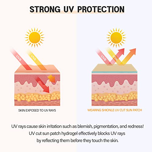 SHIONLE Sun Protection Under Face Mask Area Cooling Patch with Earloops for G...