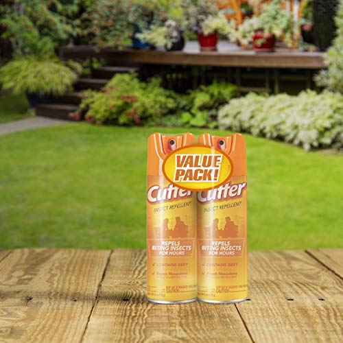 Unscented Cutter Insect Repellent, Aerosol, 2/6-Ounce