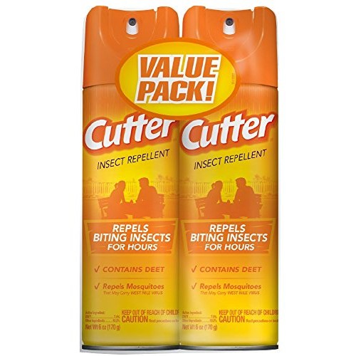 Unscented Cutter Insect Repellent, Aerosol, 2/6-Ounce