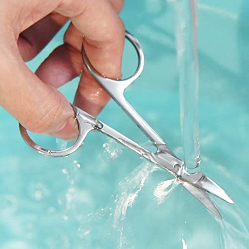 Cuttte 2pcs Grooming Scissors, Stainless Steel Eyebrow and Nose Hair Scissors...