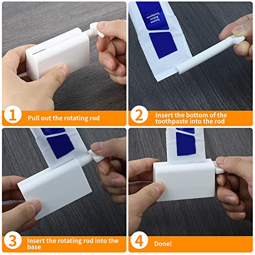 Toothpaste Squeezer, 2 Pack Rolling Tube Toothpaste Squeezer – Greatly Reduce...