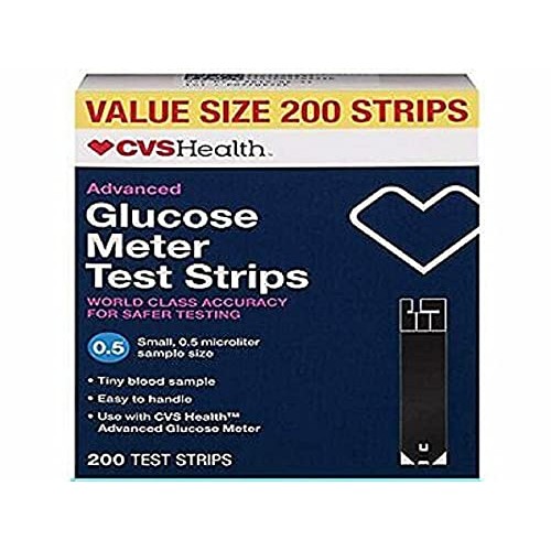 CVS Health Advanced Glucose Meter Test Strips, 200CT …
