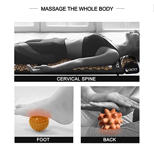 Extra Long Yoga Acupressure Mat Set,Massage Acupuncture Mat Large,Magnetic Ma...