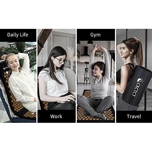 Extra Long Yoga Acupressure Mat Set,Massage Acupuncture Mat Large,Magnetic Ma...