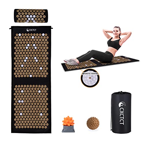 Extra Long Yoga Acupressure Mat Set,Massage Acupuncture Mat Large,Magnetic Ma...