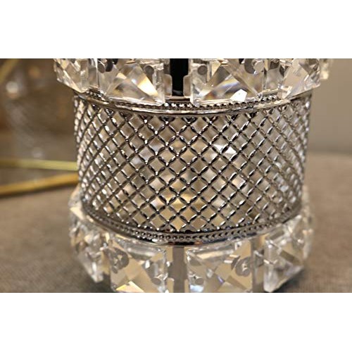 CY craft Silver Makeup Brush Holder Organizer,Handcrafted Vintage Cosmetics B...