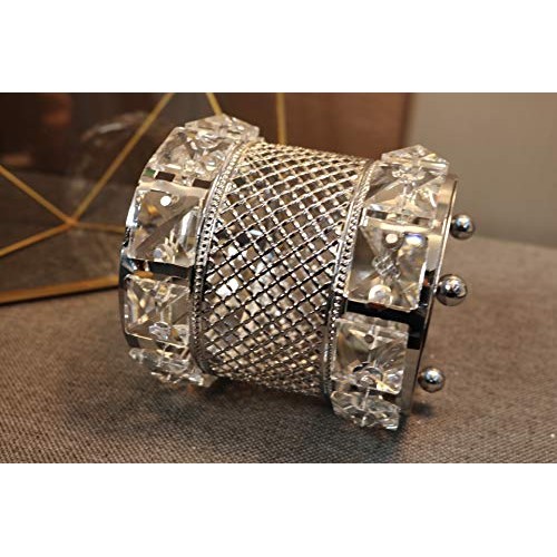 CY craft Silver Makeup Brush Holder Organizer,Handcrafted Vintage Cosmetics B...