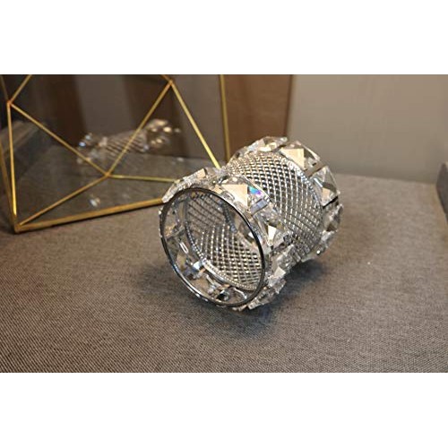 CY craft Silver Makeup Brush Holder Organizer,Handcrafted Vintage Cosmetics B...