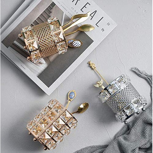 CY craft Silver Makeup Brush Holder Organizer,Handcrafted Vintage Cosmetics B...