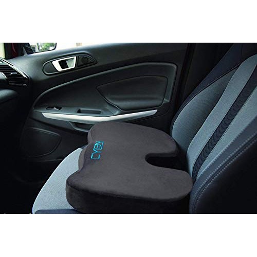 CYLEN Home-Memory Foam Bamboo Charcoal Infused Ventilated Orthopedic Seat Cus...