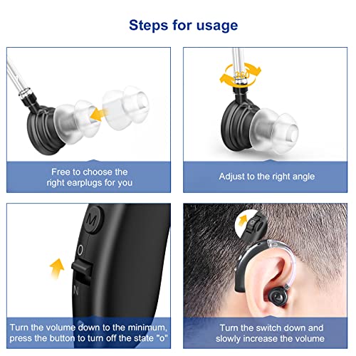 Hearing Aids for Seniors, Rechargeable with Noise Cancelling, Nano Hearing Ai...