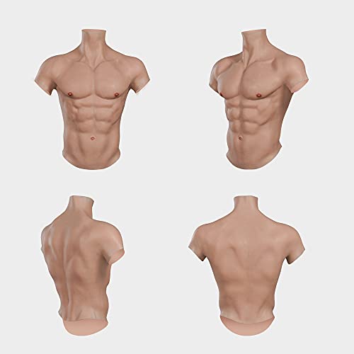 Cyomi Silicone Muscle Chest Realistic Male Chest Oil-Free Vest Abdominal Musc...