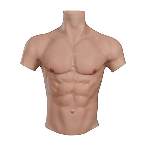 Cyomi Silicone Muscle Chest Realistic Male Chest Oil-Free Vest Abdominal Musc...