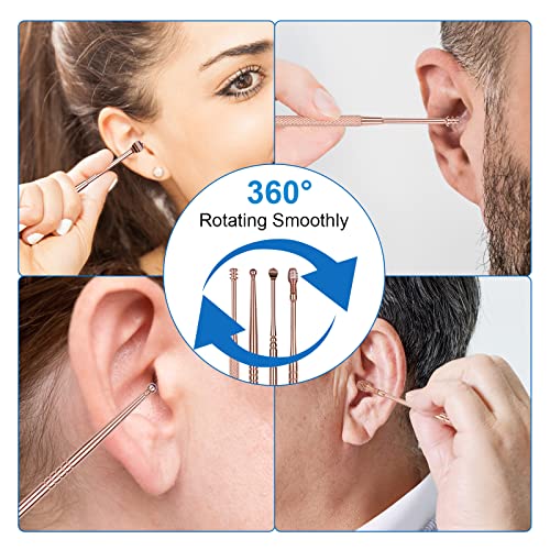 CYSNATU Ear Wax Removal Kit, Ear Pick, Ear Cleaning Tool Set Stainless Steel ...