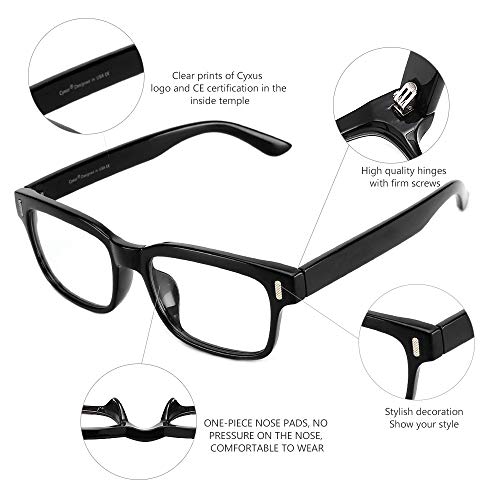 Cyxus Computer Blue Light Blocking Nerd Candy Glasses for Man and Woman, Anti...